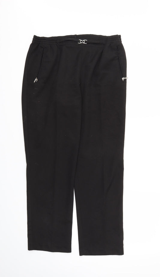 CANDA Womens Black   Trousers  Size 12  - Stretch waistband
