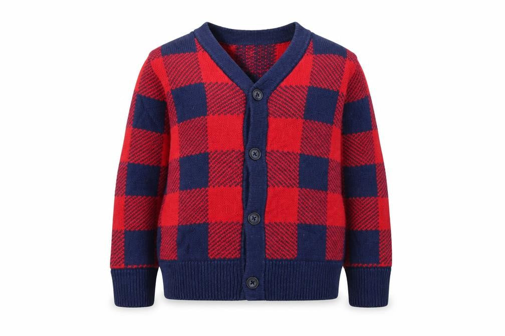 Gap Girls Blue Check  Cardigan Jumper Size 5 Years
