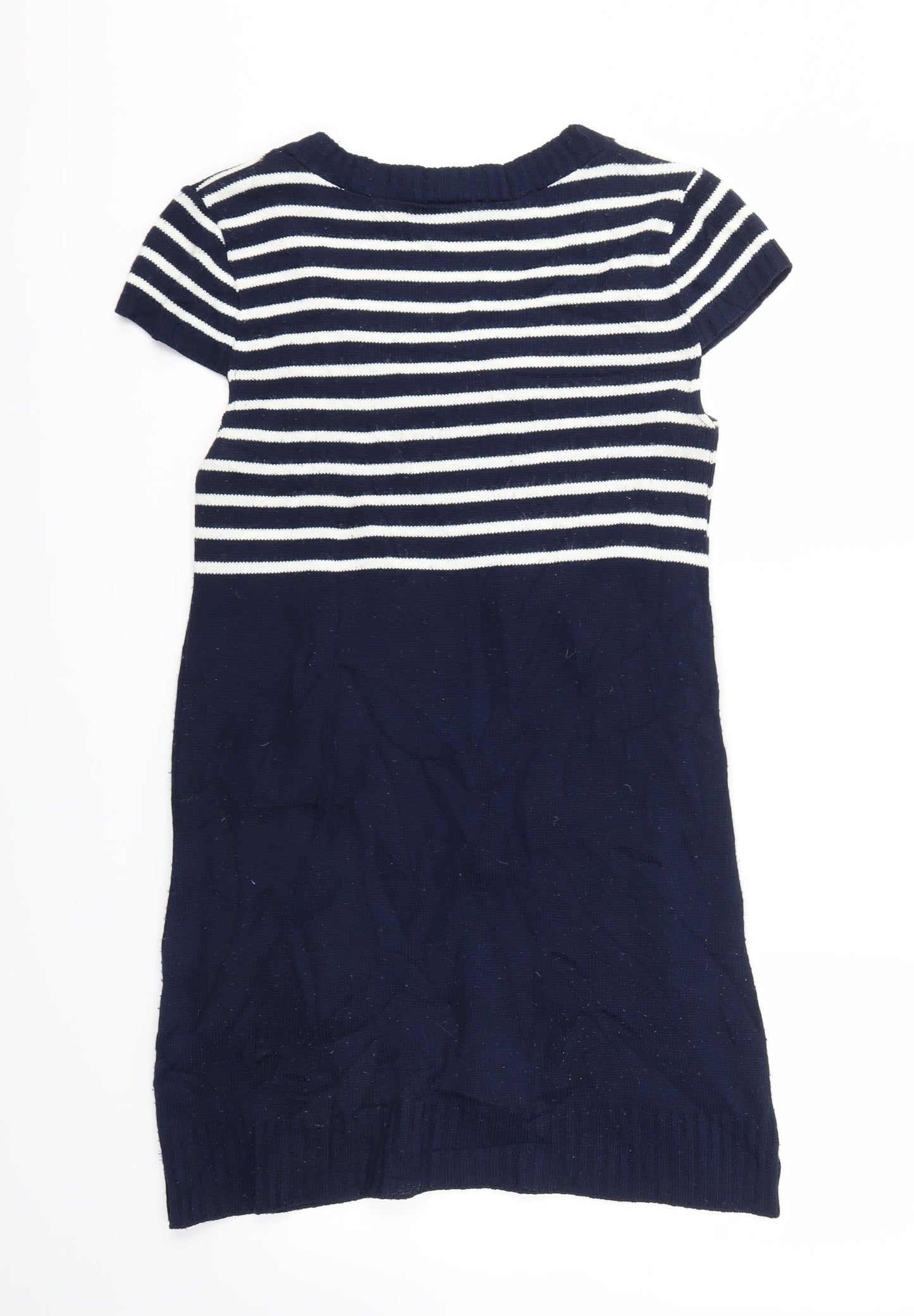 New Look Womens Blue Striped  Jumper Dress  Size M