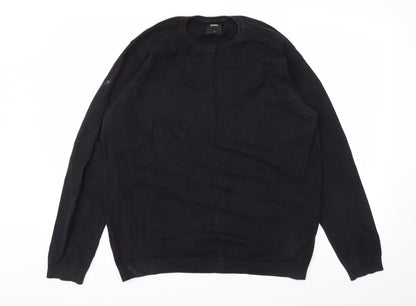 Preloved Burton Menswear Mens Black   Pullover Sweatshirt Size L - Front