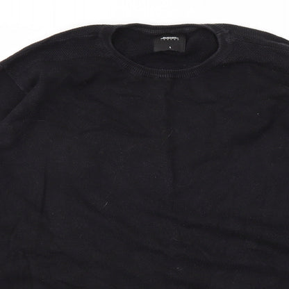 Preloved Burton Menswear Mens Black   Pullover Sweatshirt Size L - Detail