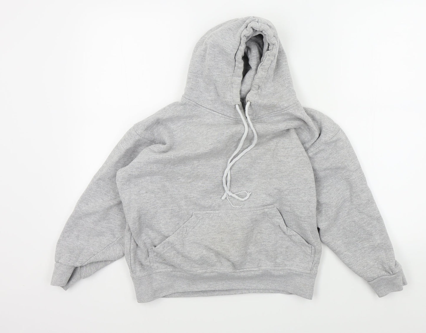 WRAP Womens Grey Colourblock  Pullover Hoodie Size S