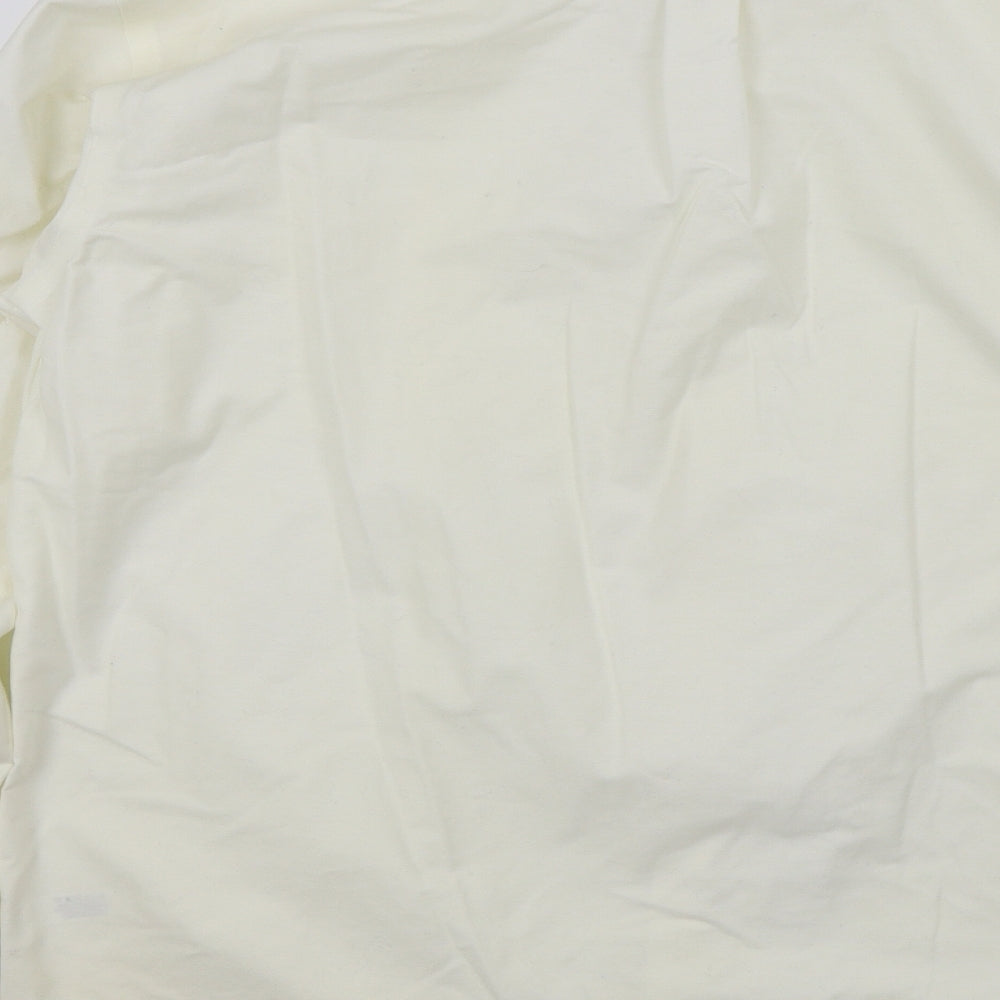 Double TWO Mens Beige    Button-Up Size L