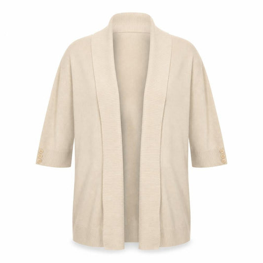 Isle Womens Beige   Cardigan Jumper Size M