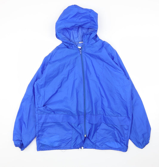 Preworn Womens Blue   Rain Coat Coat Size S