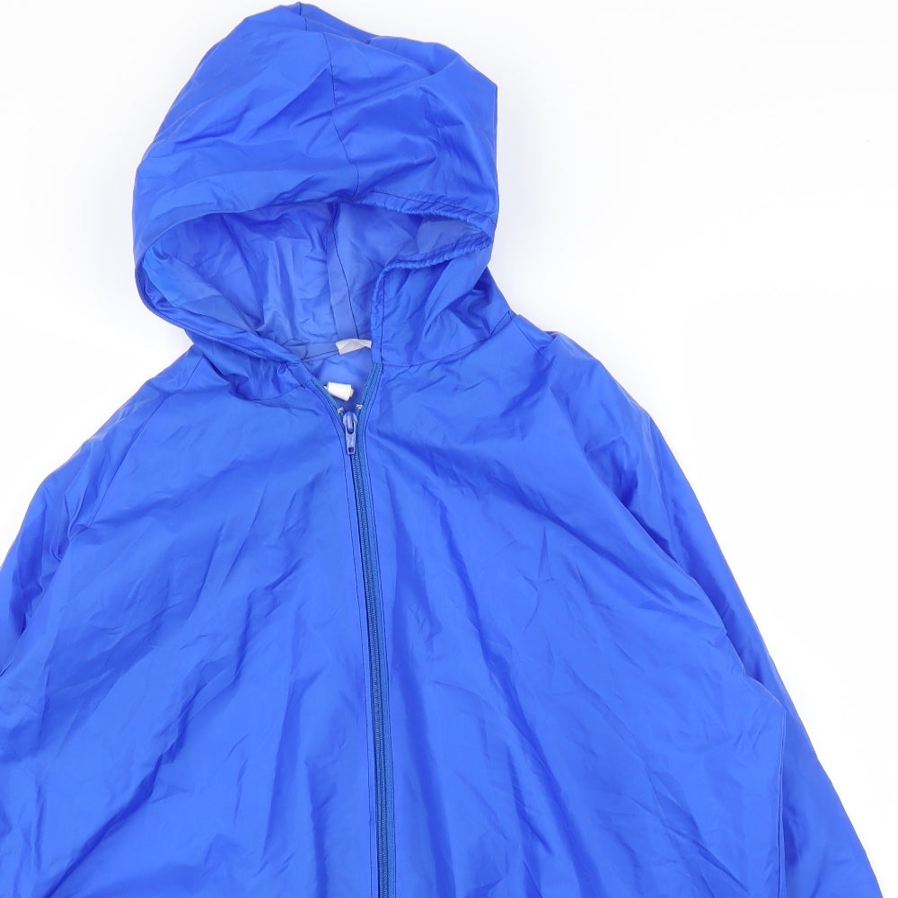 Preworn Womens Blue   Rain Coat Coat Size S