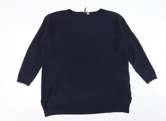 CAPSULE Womens Blue   Pullover Jumper Size L