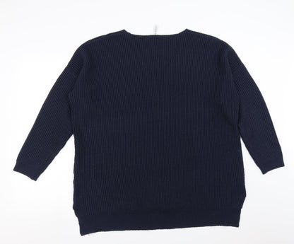 Capsule Womens Blue Pullover Jumper Size L