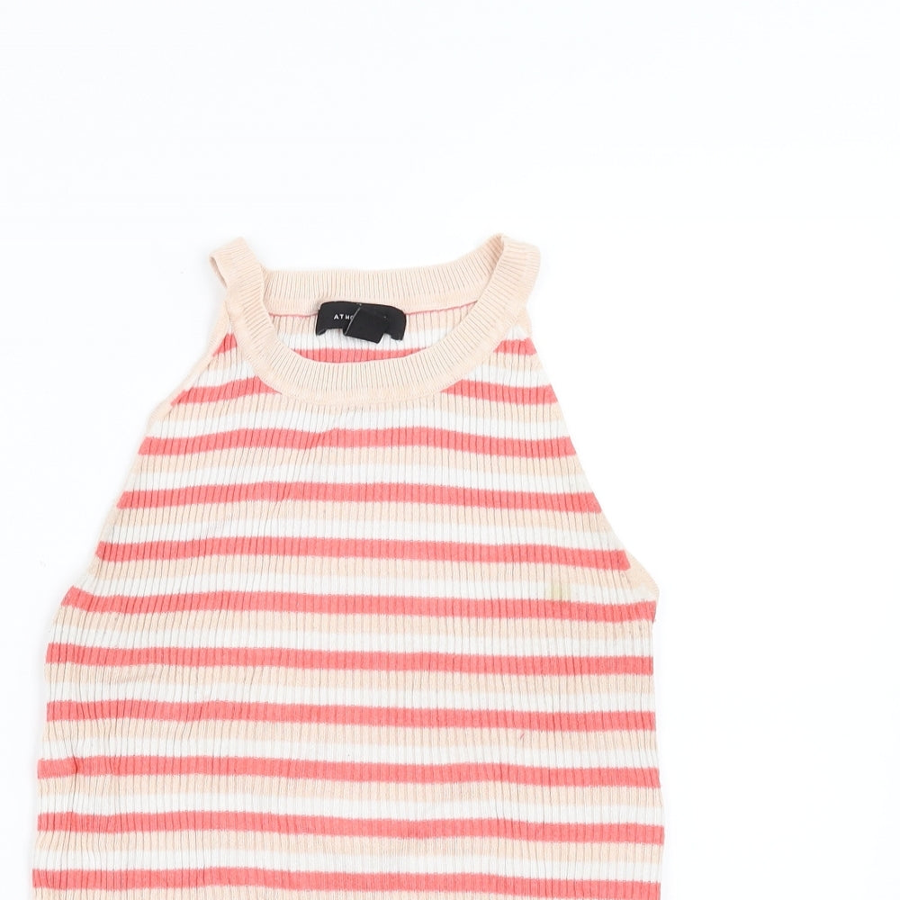 Primark Womens Pink Striped  Pullover Jumper Size 12