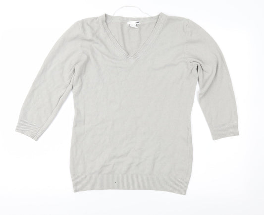 H&M Womens Grey   Pullover Jumper Size L