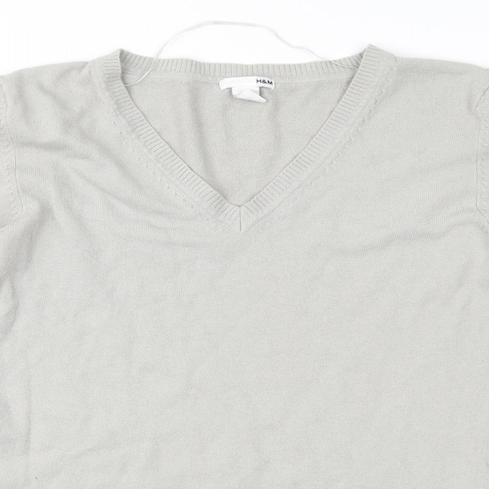 H&M Womens Grey   Pullover Jumper Size L