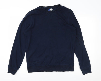Preloved Divided Mens Blue   Pullover Sweatshirt Size S - Front