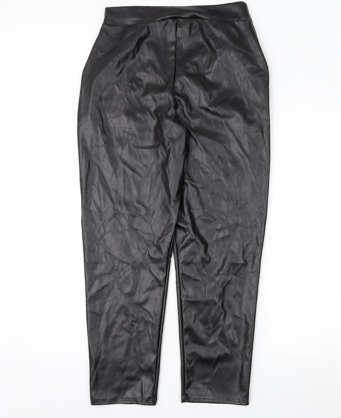 PRETTYLITTLETHING Womens Black   Trousers  Size 12 L26 in