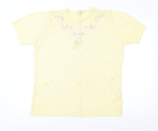 Classic Womens Yellow   Pullover Jumper Size 12