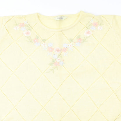 Classics Womens Yellow   Pullover Jumper Size 12