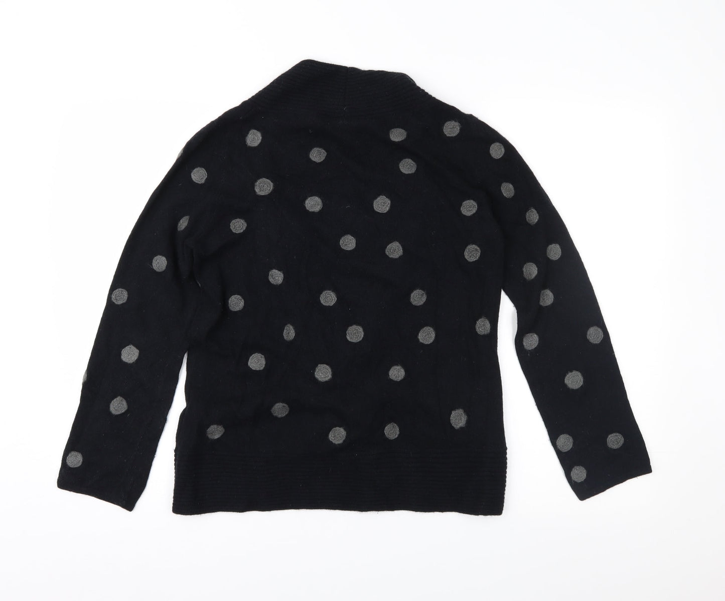 Alex & Co. Womens Black Polka Dot  Pullover Jumper Size 14