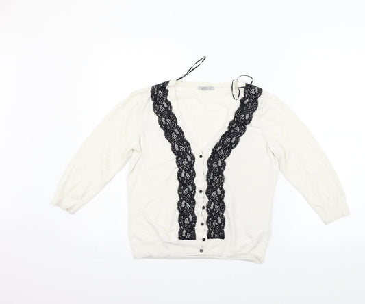 H&M Womens Beige   Cardigan Jumper Size M