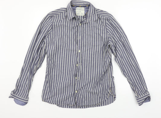NEXT Mens Black Striped   Button-Up Size M
