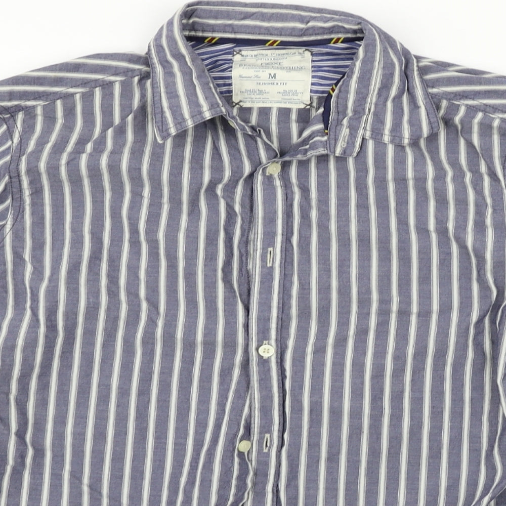 NEXT Mens Black Striped   Button-Up Size M