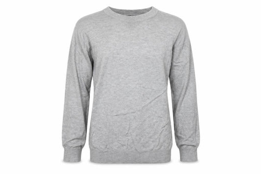 Front view of Atmosphere women’s grey henley jumper, size UK 8