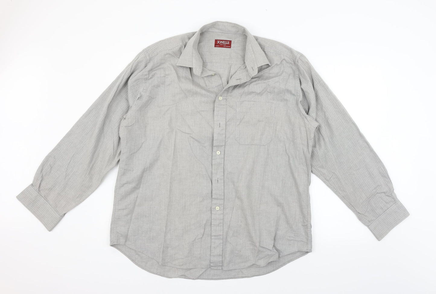 JONELLE Mens Grey    Button-Up Size L