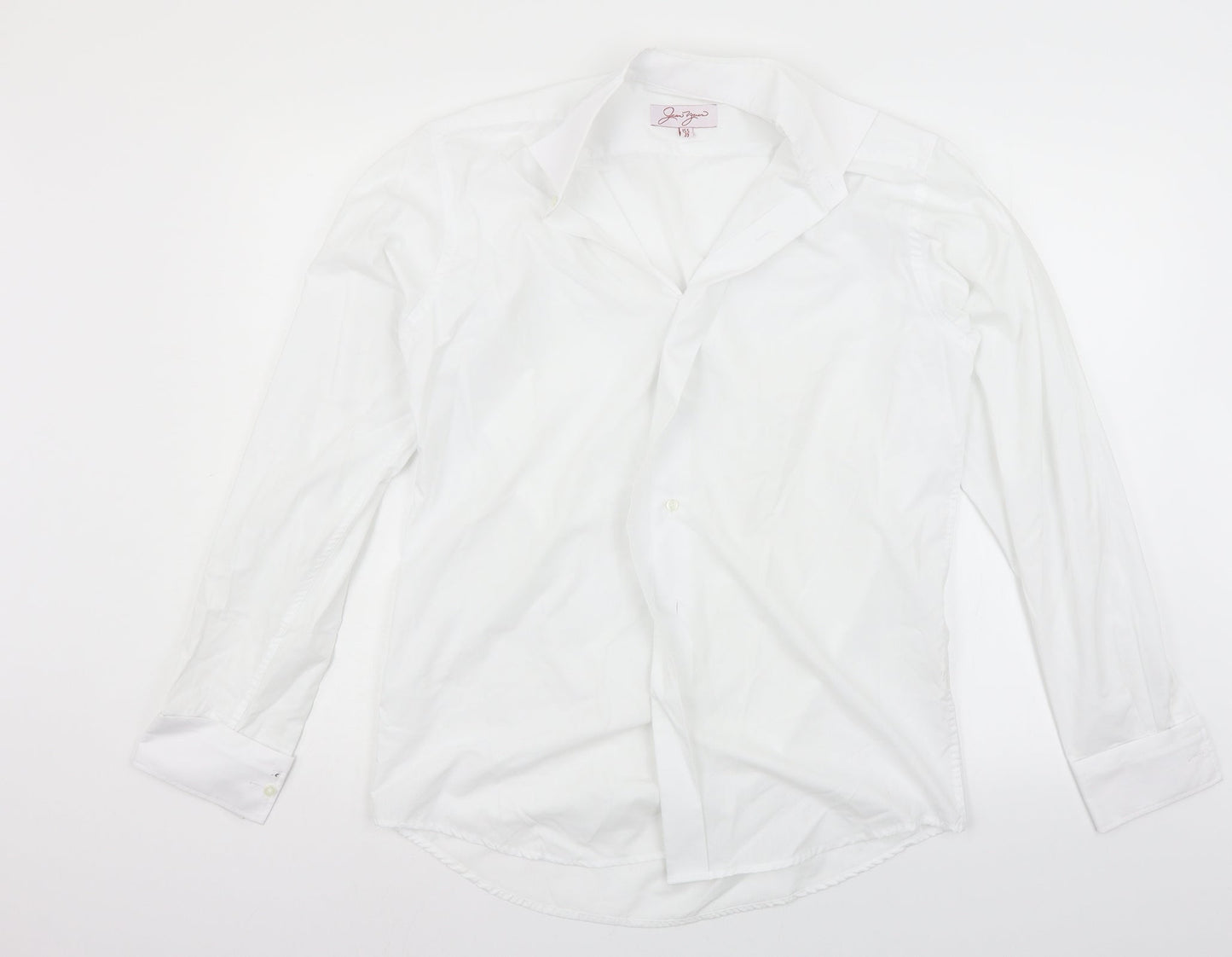 jean years Mens White    Button-Up Size 15.5