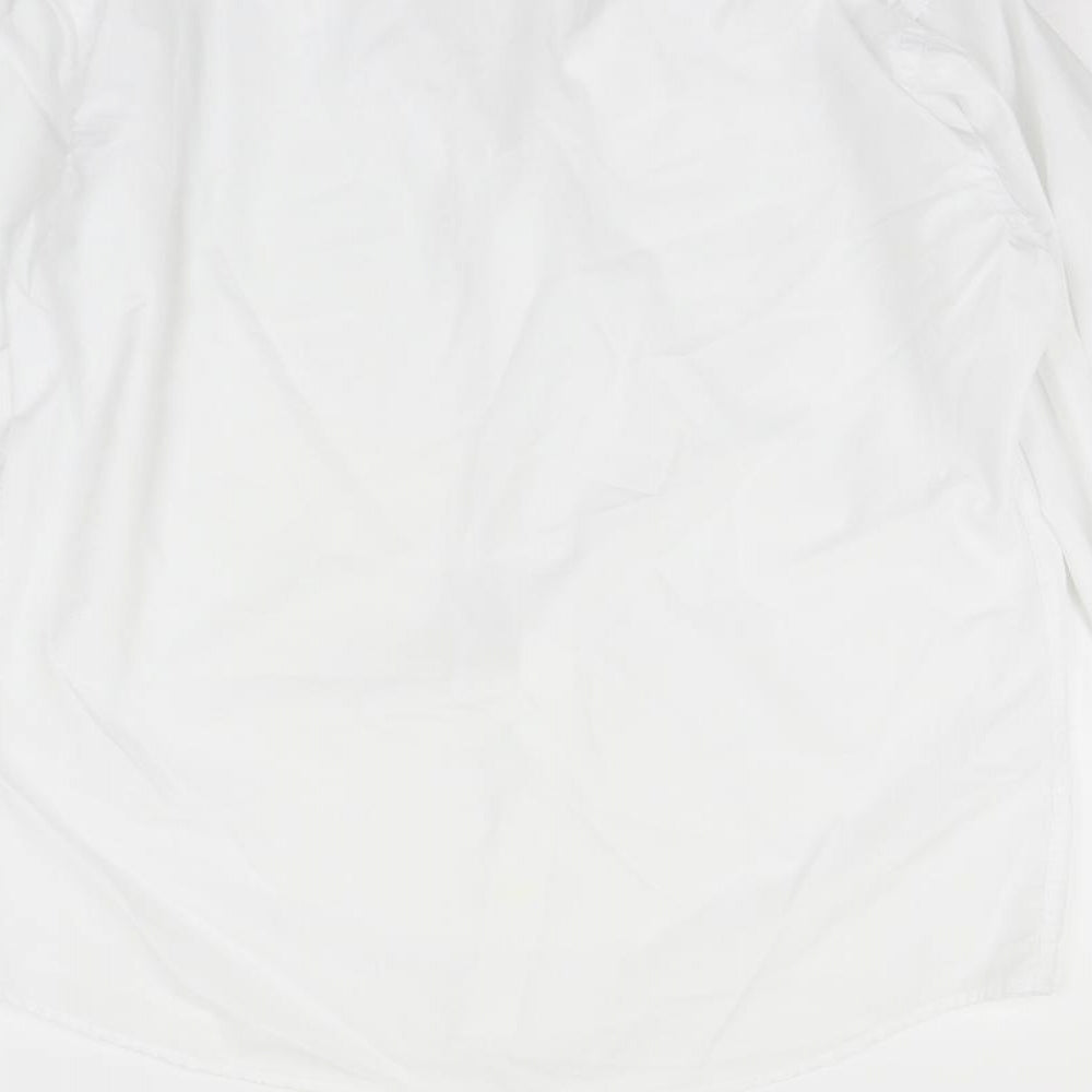 jean years Mens White    Button-Up Size 15.5