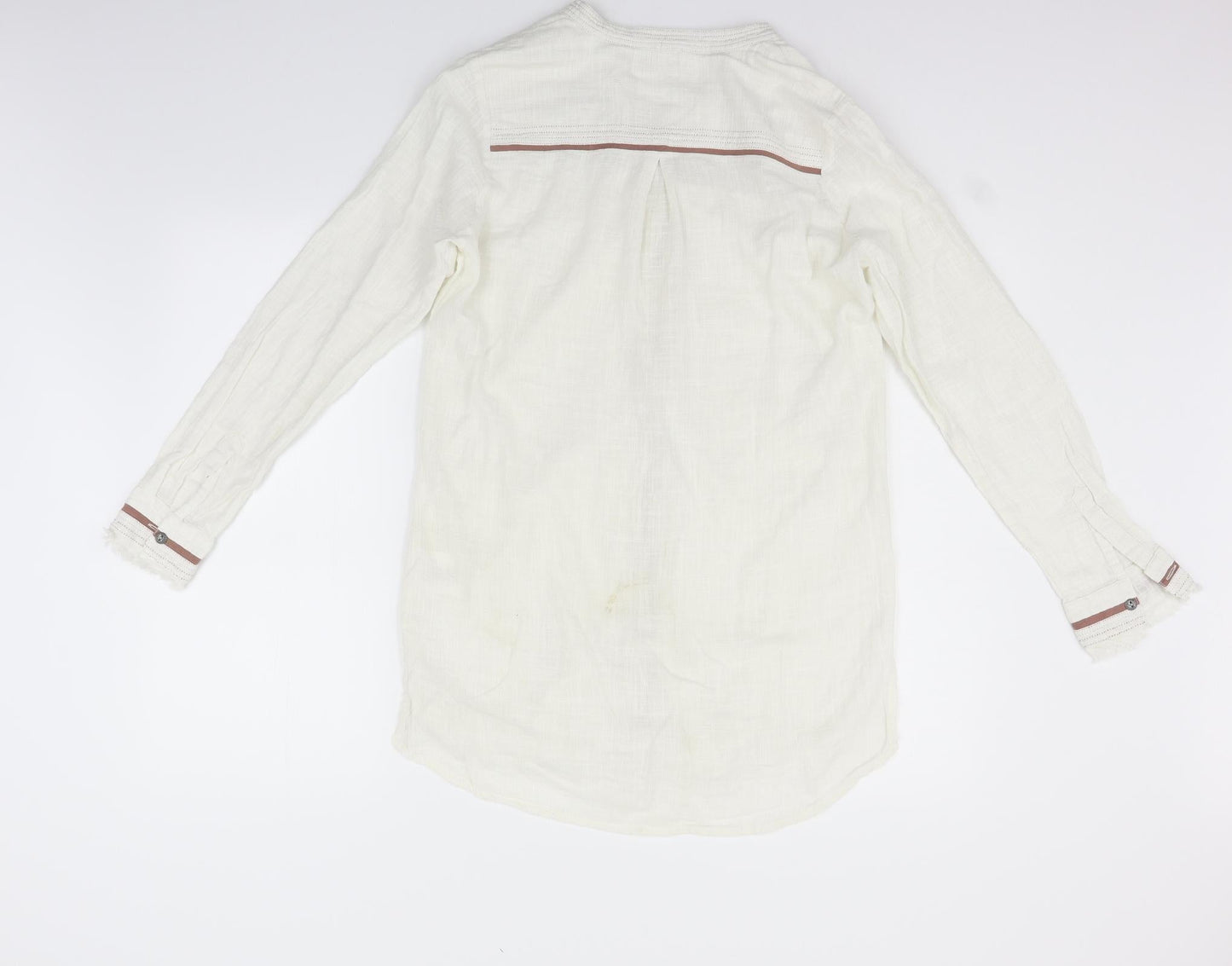 Cream Womens White   Basic Button-Up Size 10