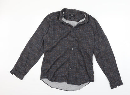 Additional front view of Autograph women’s grey check basic button-up, size L