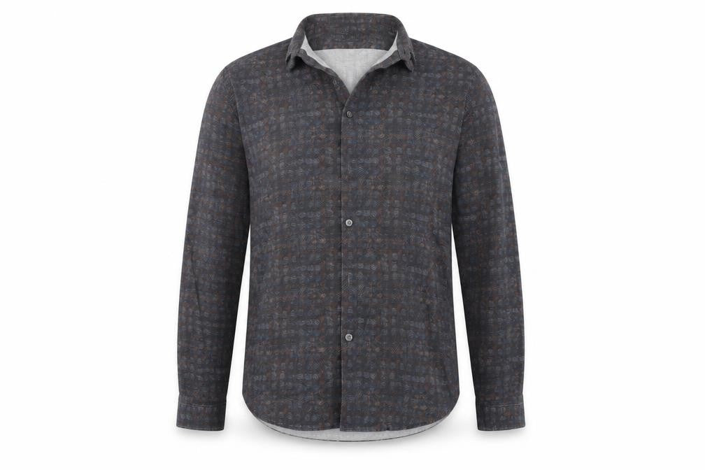 Autograph Womens Grey Check  Basic Button-Up Size L
