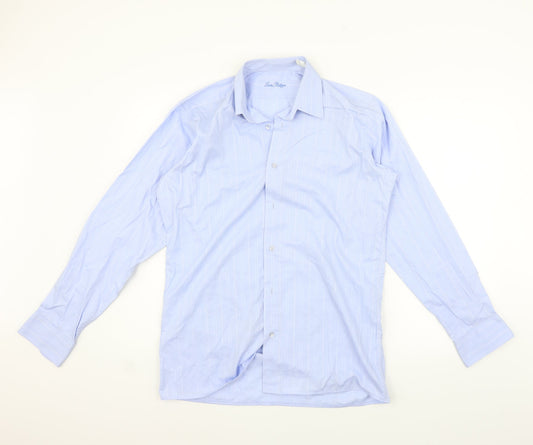 Louis Philippe Mens Blue    Button-Up Size 15