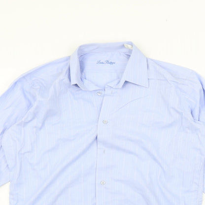 Louis Philippe Mens Blue    Button-Up Size 15