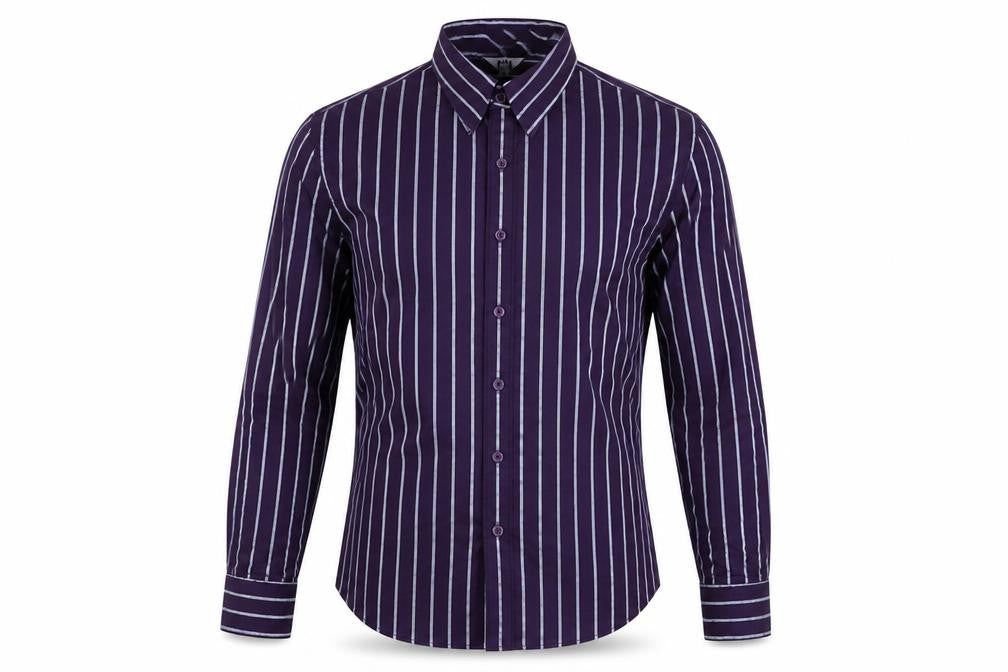 Tabi Mens Purple Striped   Button-Up Size M