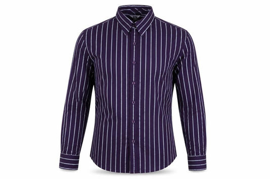 Tabi Mens Purple Striped   Button-Up Size M