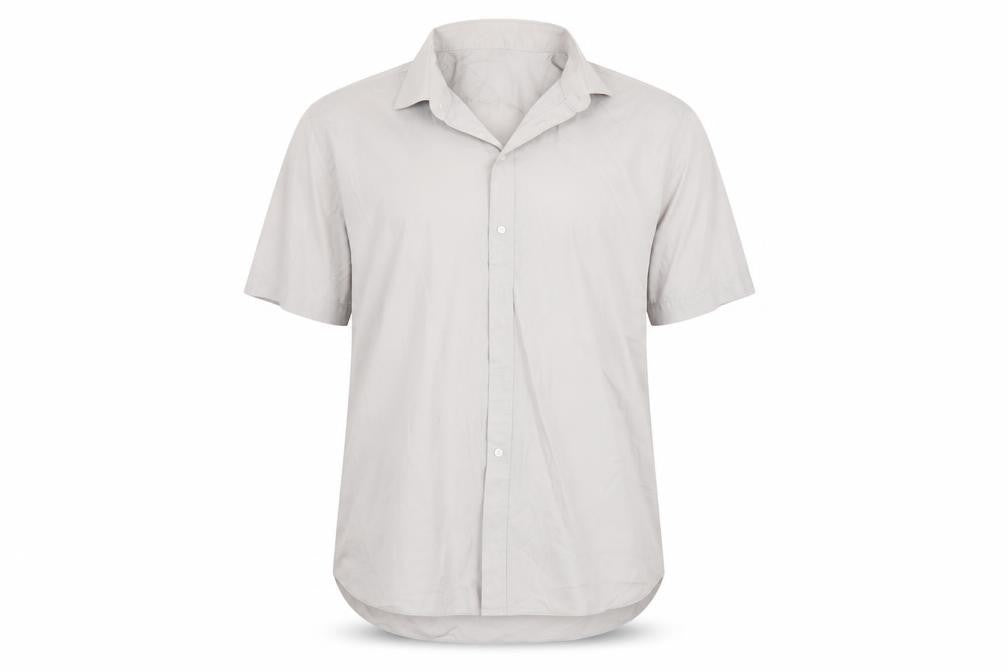 T&W Mens Grey    Button-Up Size 18.5