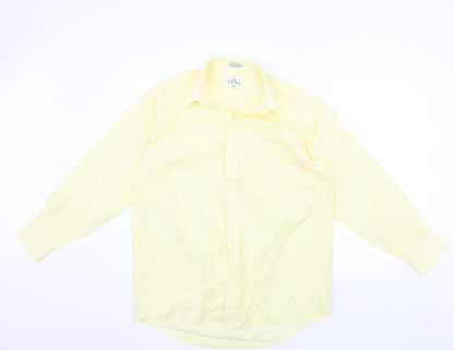 ENRO Mens White    Button-Up Size 16