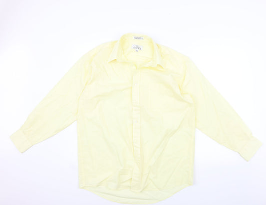 ENRO Mens White    Button-Up Size 16