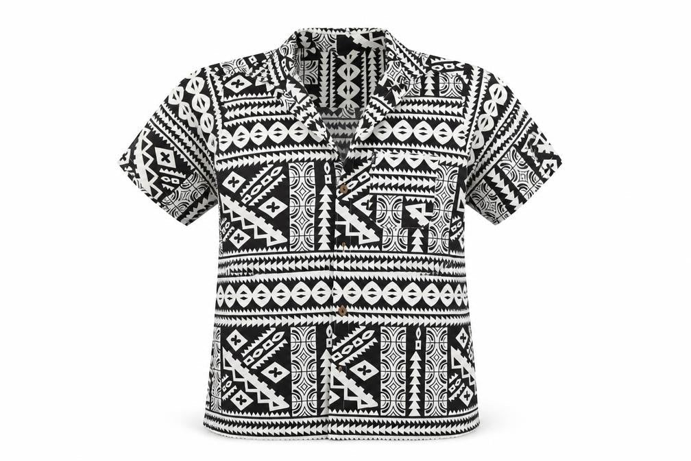 Tepa Womens Black Geometric  Basic Button-Up Size S