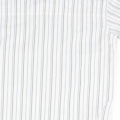 Preloved ox Womens Silver Striped  Basic Button-Up Size M - Label