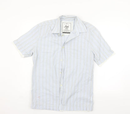 Next Mens Blue Striped   Button-Up Size M