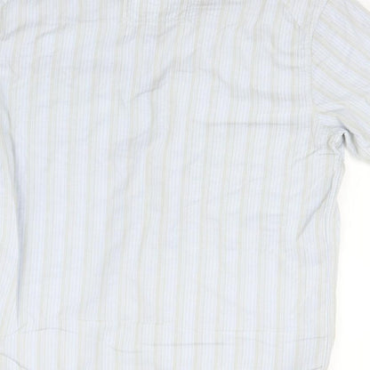 Next Mens Blue Striped   Button-Up Size M