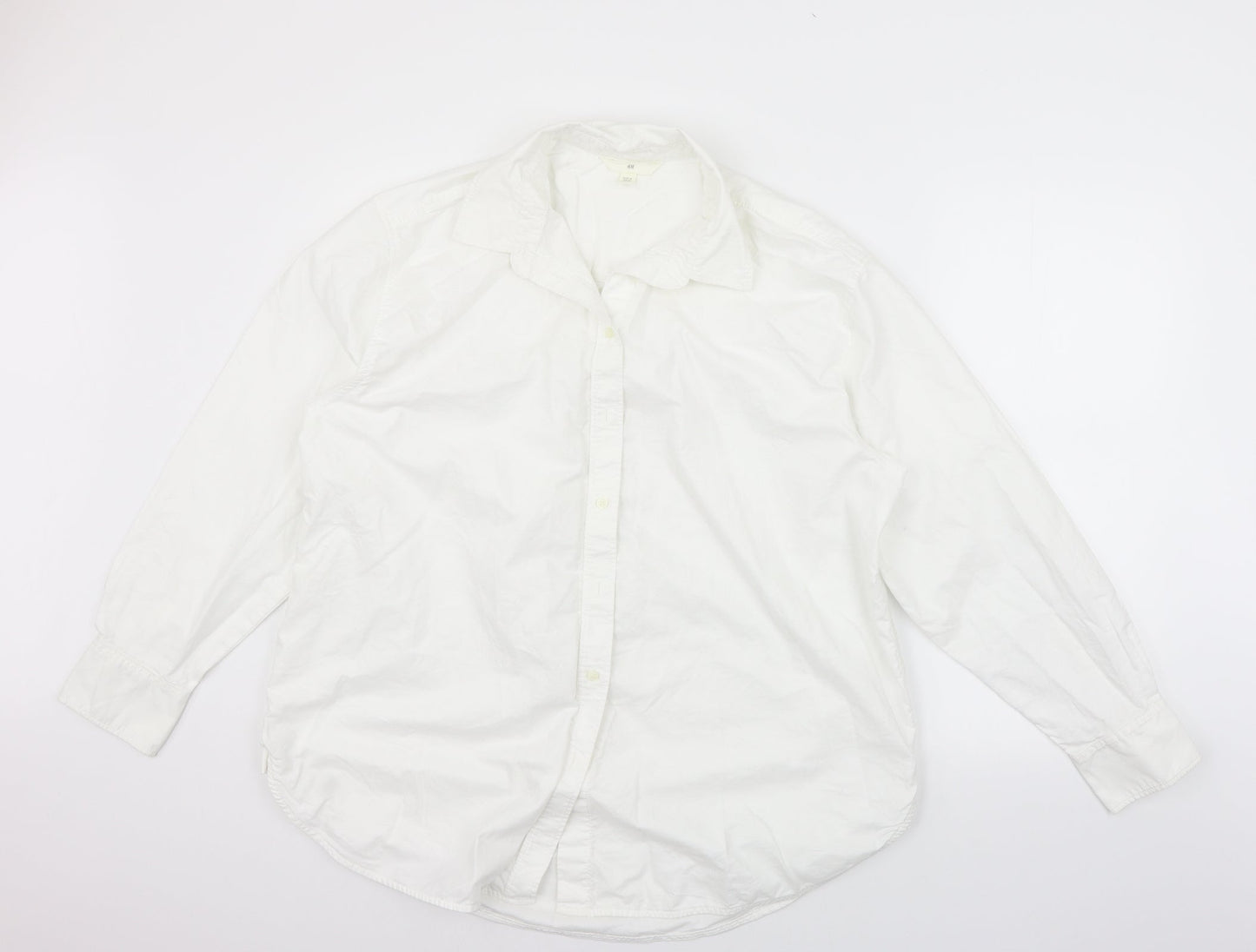 H&M Mens White    Button-Up Size M