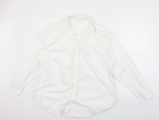 H&M Mens White    Button-Up Size M