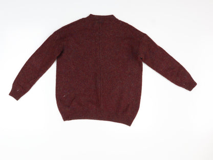 Preloved Topshop Womens Red   Henley Jumper Size 10 - Back