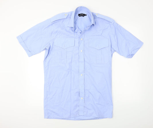 Bosweel  Mens Blue    Dress Shirt Size 15