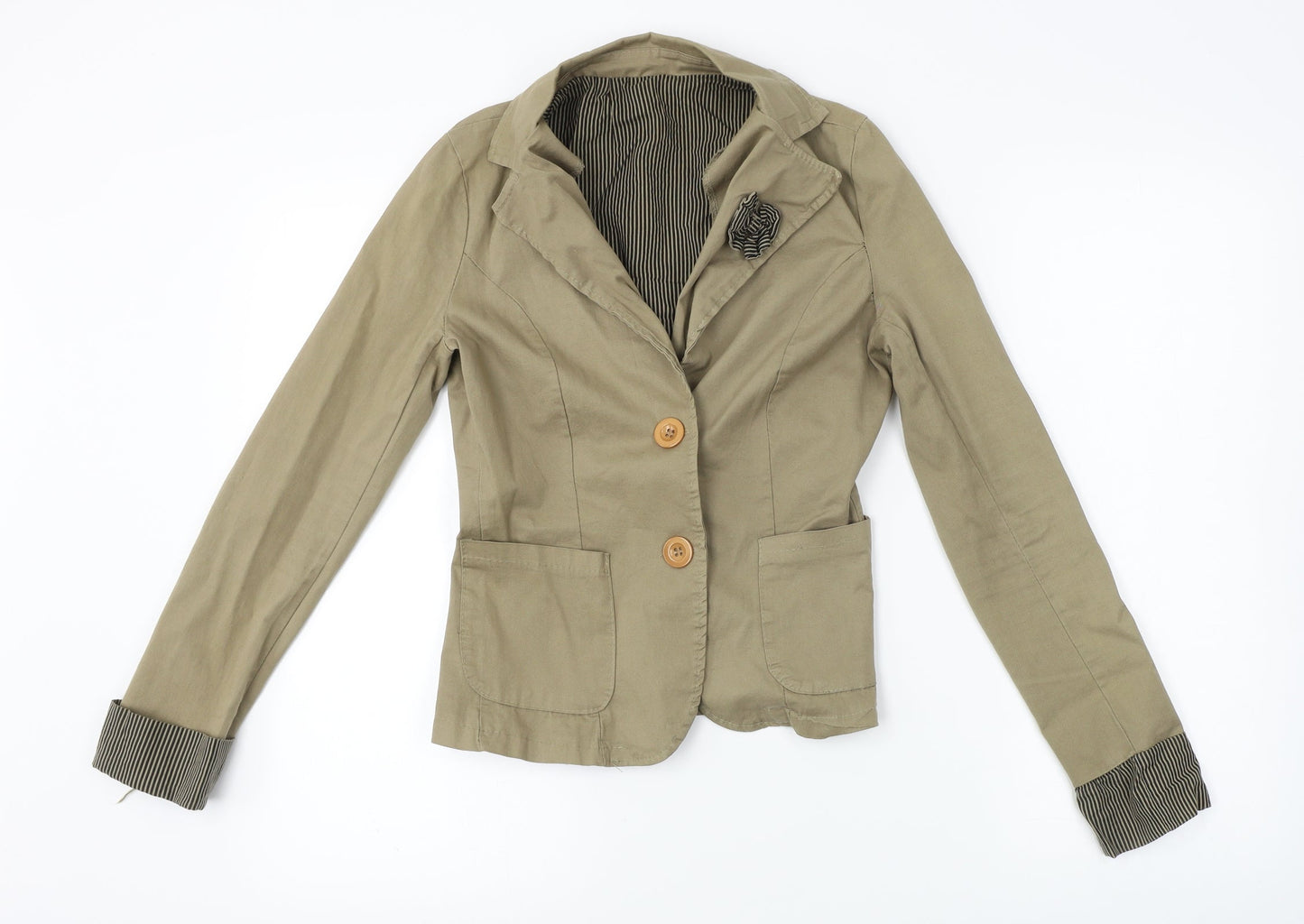 Preworn  Womens Green   Jacket Coat Size M