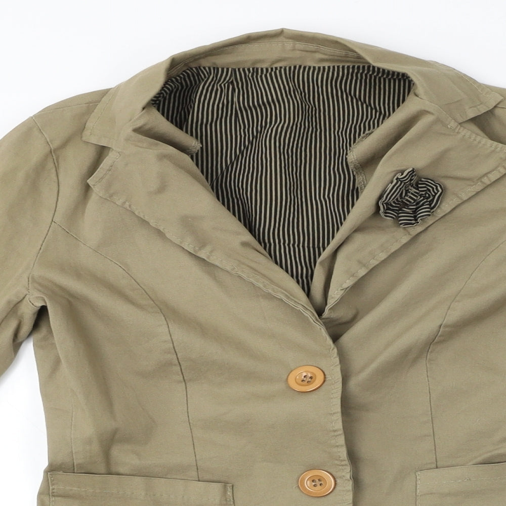 Preworn  Womens Green   Jacket Coat Size M