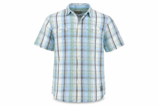 RE Work Mens Blue Check   Button-Up Size XL