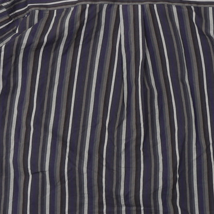 Morgan Mens Blue Striped   Button-Up Size 42