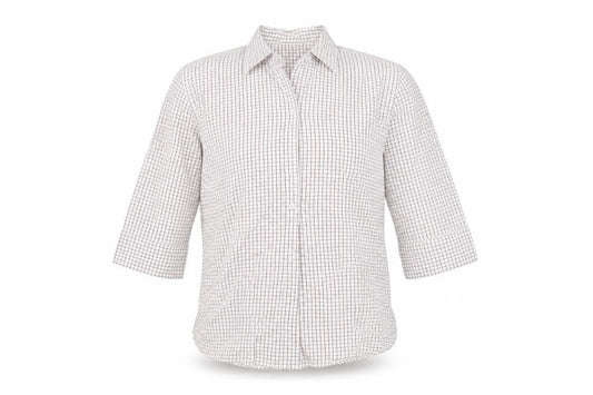 L.O.G.G     Mens White Check   Button-Up Size 44